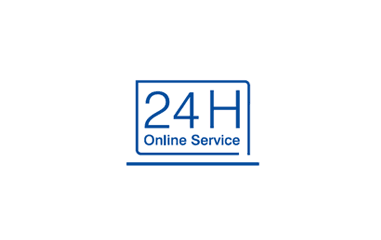 24 hours online service icon